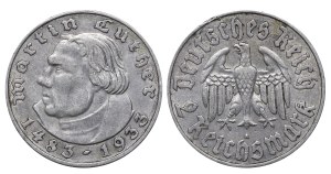 Germany, 2 Reichsmark, 1933 year, A, 450th Anniversary of Birth of Martin Luther