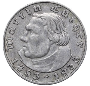 Germany, 2 Reichsmark, 1933 year, A, 450th Anniversary of Birth of Martin Luther