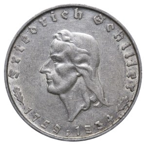 Germany, 2 Reichsmark, 1934 year, F, 175th Anniversary of Friedrich Schiller's Birth