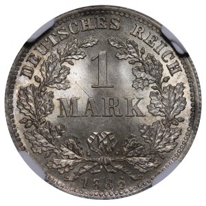 Germany, 1 Mark, 1886 year, D, NGC, MS 67, Top PoP