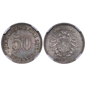 Germany, 50 Pfennigs, 1876 year, C, NGC, MS 64