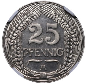 Germany, 25 Pfennigs, 1911 year, A, NGC, PF 67