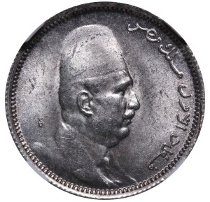 Egypt, 2 Piastres, 1342 (1923) year, H, NGC, MS 63
