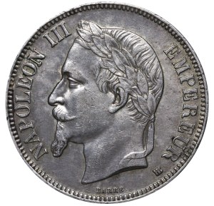 France, 5 Francs, 1869 year, BB