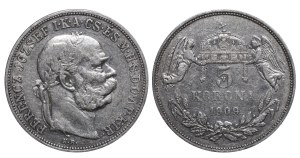 Hungary, 5 Crowns, 1909 year, KB