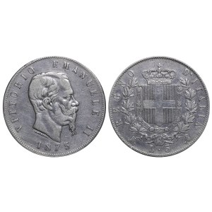 Italy, 5 Lire, 1875 year, M-NB