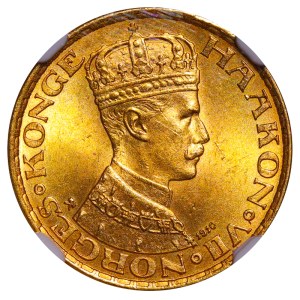 Norway, 10 Kroner, 1910 year, NGC, MS 63