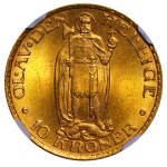 Norway, 10 Kroner, 1910 year, NGC, MS 63