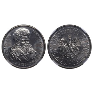 Poland, 20000 Zlotys, 1993 year, MW, Kaziemierz IV Jagoellonczyk, NGC, MS 66