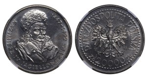 Poland, 20000 Zlotys, 1993 year, MW, Kaziemierz IV Jagoellonczyk, NGC, MS 66
