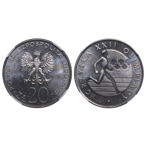 Poland, 20 Zlotys, 1980 year, MW, Summer Olympics, NGC, MS 64