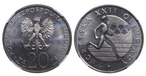 Poland, 20 Zlotys, 1980 year, MW, Summer Olympics, NGC, MS 64
