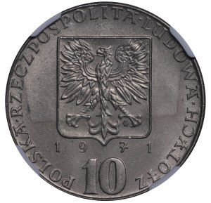 Poland, 10 Zlotys, 1971 year, MW, FAO, NGC, MS 65