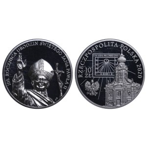 Poland, 10 Zlotys, 2020 year, MW, 100th Anniversary of the Birth of Saint John Paul II, NGC, PF 70 ULTRA CAMEO, Top PoP
