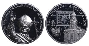Poland, 10 Zlotys, 2020 year, MW, 100th Anniversary of the Birth of Saint John Paul II, NGC, PF 70 ULTRA CAMEO, Top PoP