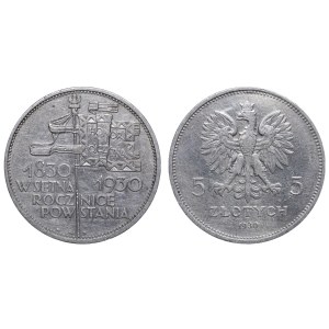 Poland, 5 Zlotys, 1930 year, W, 100th Anniversary of the November Uprising