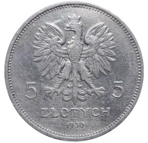 Poland, 5 Zlotys, 1930 year, W, 100th Anniversary of the November Uprising