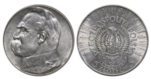 Poland, 5 Zlotys, 1934 year, Jozef Pilsudski - Rifle Corps