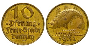 Free city of Danzig, 10 Pfennigs, 1932 year