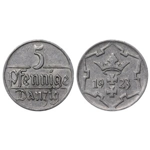 Free city of Danzig, 5 Pfennigs, 1923 year