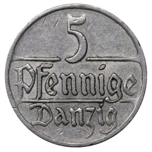 Free city of Danzig, 5 Pfennigs, 1923 year