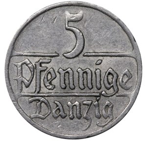 Free city of Danzig, 5 Pfennigs, 1923 year
