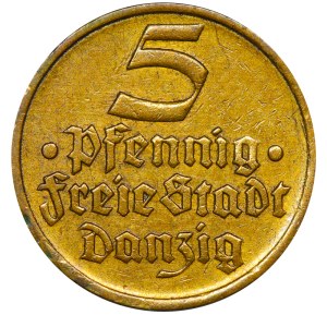 Free city of Danzig, 5 Pfennigs, 1932 year