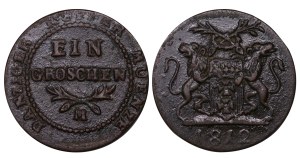 Republic of Danzig, French Occupation, 3 Schilling, 1812 year, M
