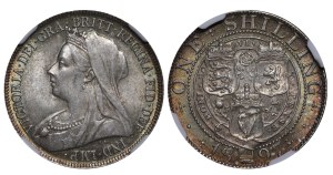 United Kingdom, 1 Shilling, 1897 year, NGC, MS 63