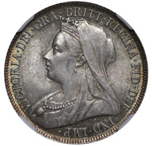 United Kingdom, 1 Shilling, 1897 year, NGC, MS 63