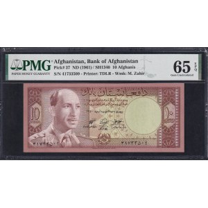Afghanistan, 10 Afghanis, 1961, Gem UNC 65 EPQ