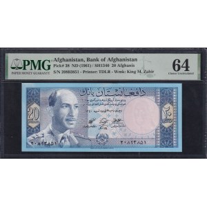 Afghanistan, 20 Afghanis, 1961, Choice UNC 64
