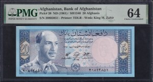 Afghanistan, 20 Afghanis, 1961, Choice UNC 64
