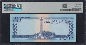 Afghanistan, 20 Afghanis, 1961, Choice UNC 64
