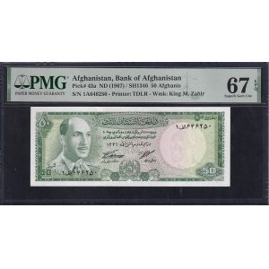 Afghanistan, 50 Afghanis, 1967, Superb Gem UNC 67 EPQ