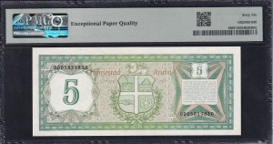 Aruba, 5 Florin, 1986, Gem UNC 66 EPQ