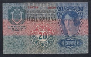Austria, 20 Kronen, 1913, VF