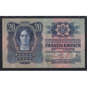 Austria, 20 Kronen, 1913, VF