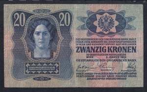 Austria, 20 Kronen, 1913, VF