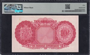 Bahamas, 10 Schillings, 1936 (1954), About UNC 50