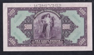 Bohemia & Moravia, 5000 Korun, 1920 (1943), UNC