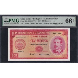 Cape Verde, 100 Escudos, 1958, Gem UNC 66 EPQ