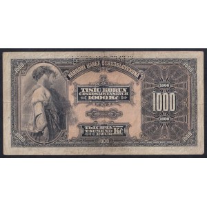 Czechoslovakia, 1000 Korun, 1919, F