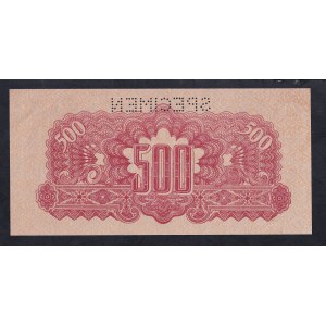 Czechoslovakia, 500 Korun, 1944, aUNC, ''SPECIMEN''