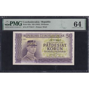 Czechoslovakia, 50 Korun, 1945, Choice UNC 64
