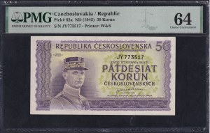 Czechoslovakia, 50 Korun, 1945, Choice UNC 64