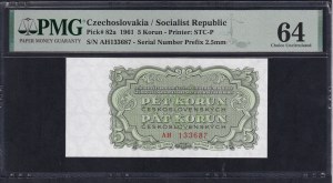 Czechoslovakia, 5 Korun, 1961, Choice UNC 64
