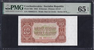 Czechoslovakia, 10 Korun, 1953, Gem UNC 65 EPQ