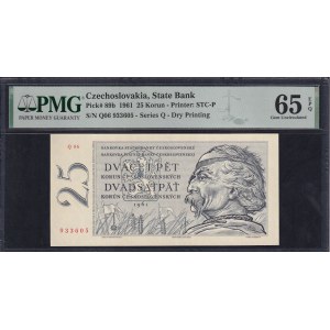 Czechoslovakia, 25 Korun, 1961, Gem UNC 65 EPQ