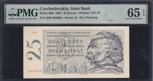 Czechoslovakia, 25 Korun, 1961, Gem UNC 65 EPQ